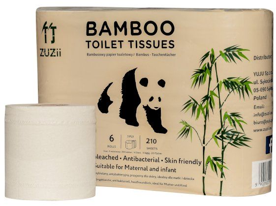 Bio papier toaletowy z naturalnego włókna bambusowego