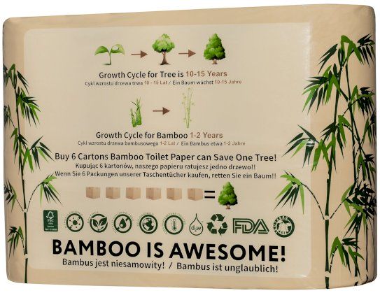 Bio papier toaletowy z naturalnego włókna bambusowego
