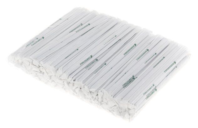 biodegradowalne słomki pla w papierze